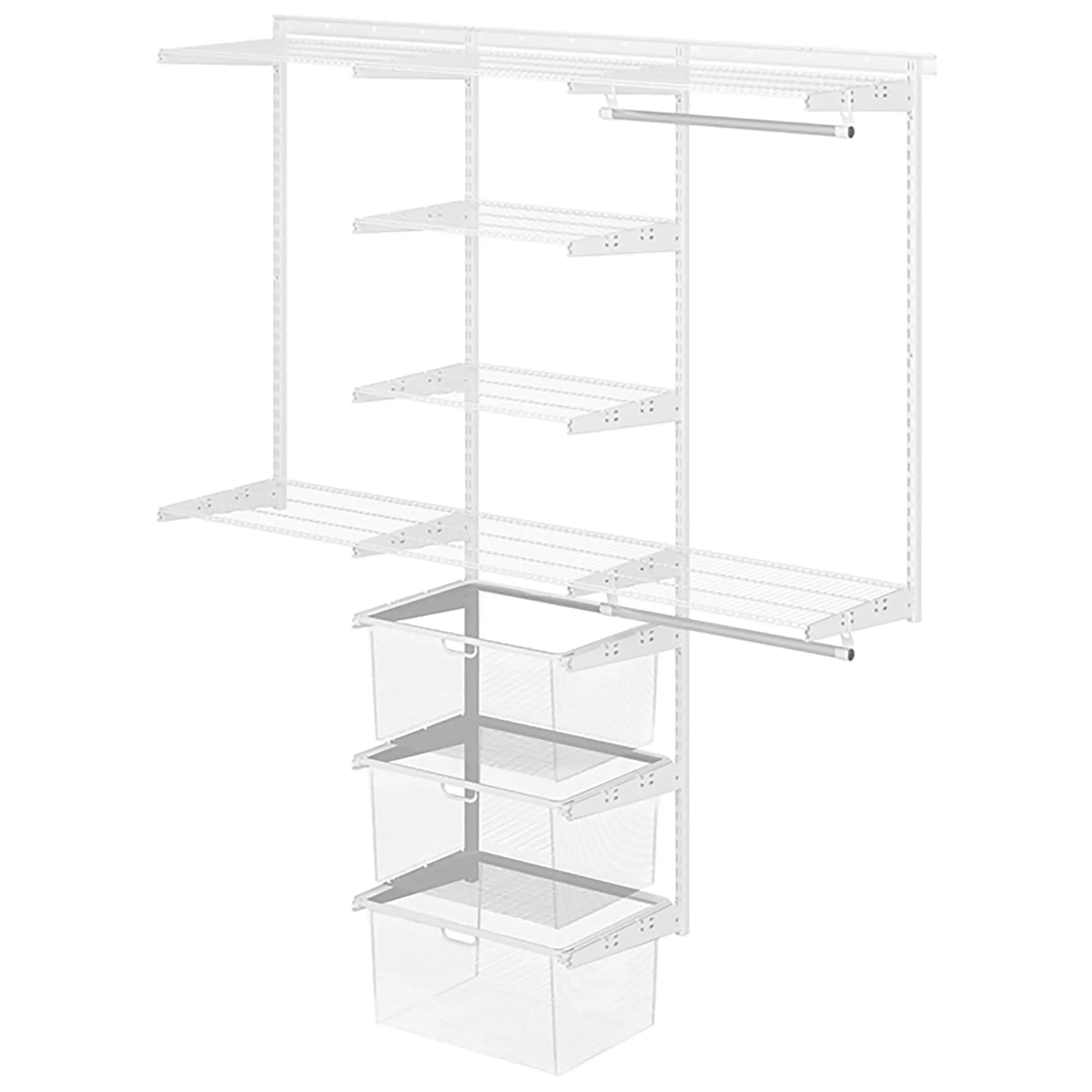 Гардеробная система ПРАКТИК Home Ванная 1 белая с размерами  2050x1850x450мм, купить по выгодной цене в Уфе на официальном сайте от  производителя ...